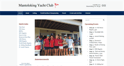 Desktop Screenshot of mantolokingyachtclub.org